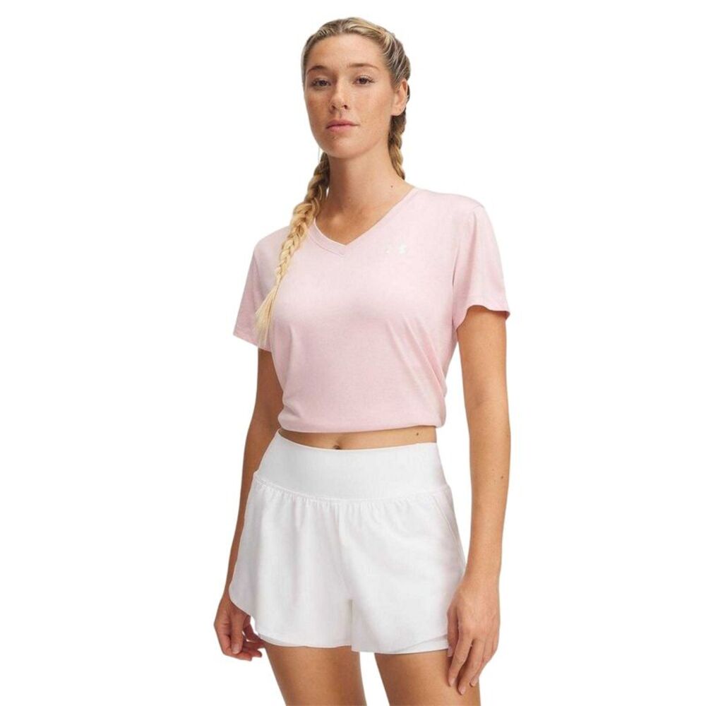 Under Armour Womens/Ladies Twist V Neck Loose Fit T-Shirt / Baby Pink